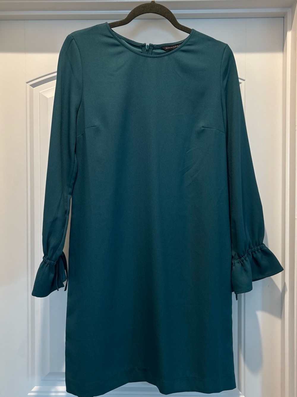 Banana Republic Teal Long Sleeve Shift Dress